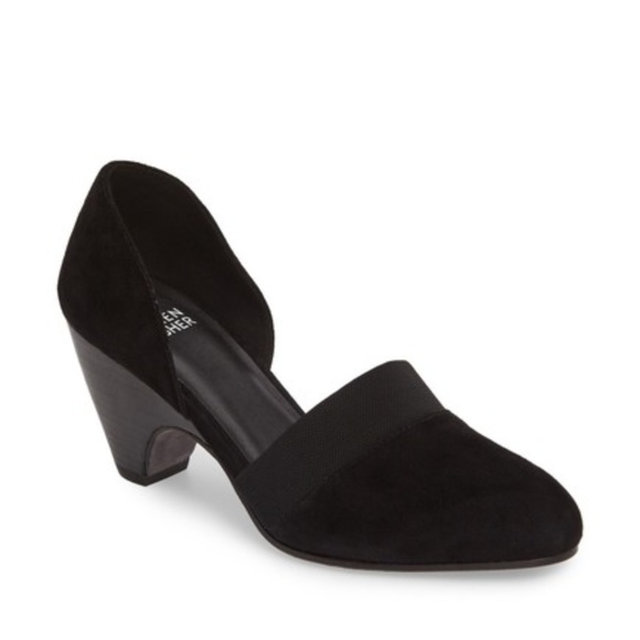 Eileen Fisher Shoes - Eileen Fisher D'Orsay Suede Chunky Heel